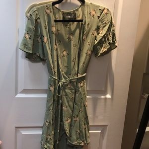 Reformation mini wrap dress